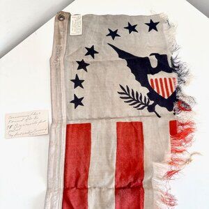 ANTIQUE ANNIN COAST GUARD ENSIGN OF THE USCGC KLAMATH FLAG - REMNANT